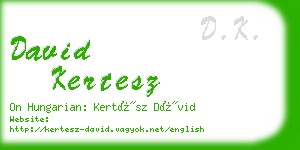 david kertesz business card